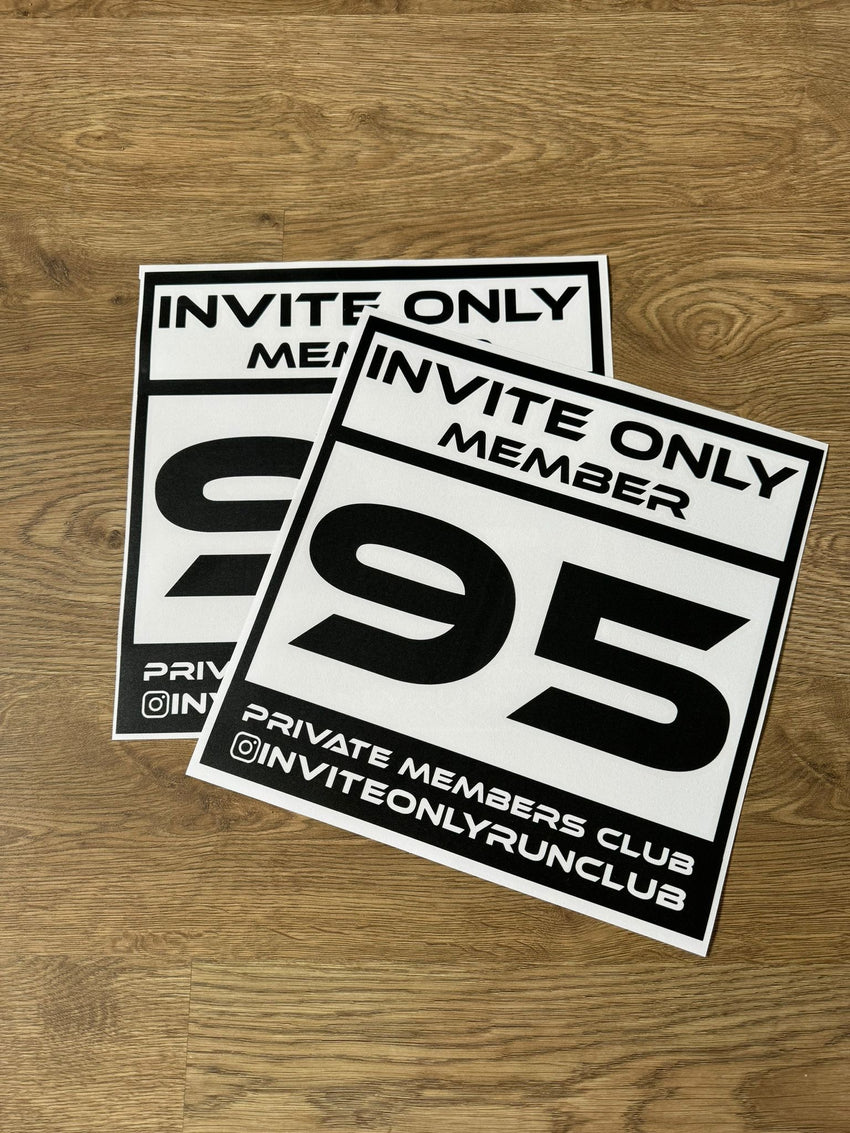 X2 Invite Only Door Decals