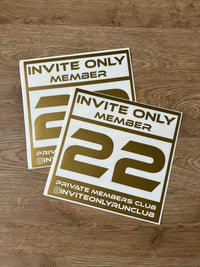 X2 Invite Only Door Decals