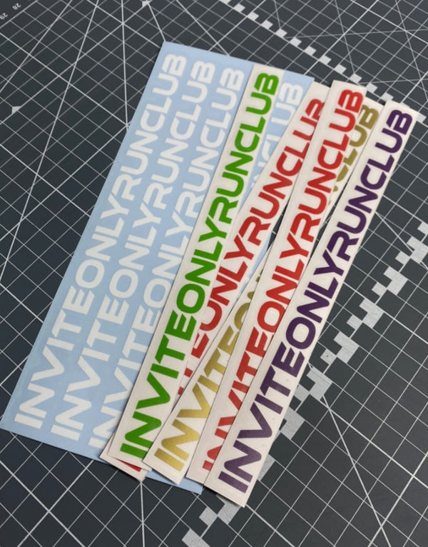 Invite Only Run Club Decal
